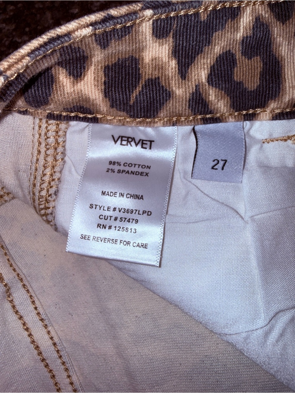 π NWT Vervet βKateβ Leopard Print Barrel Leg Jeans π #1134 - Picture 5 of 5